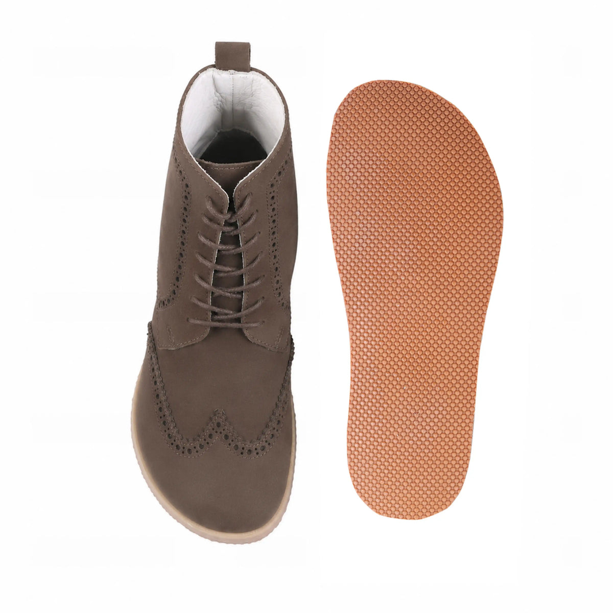 Nubuck Barefoot Moccasin Boots Shoes – Eva Outsole – Smoked