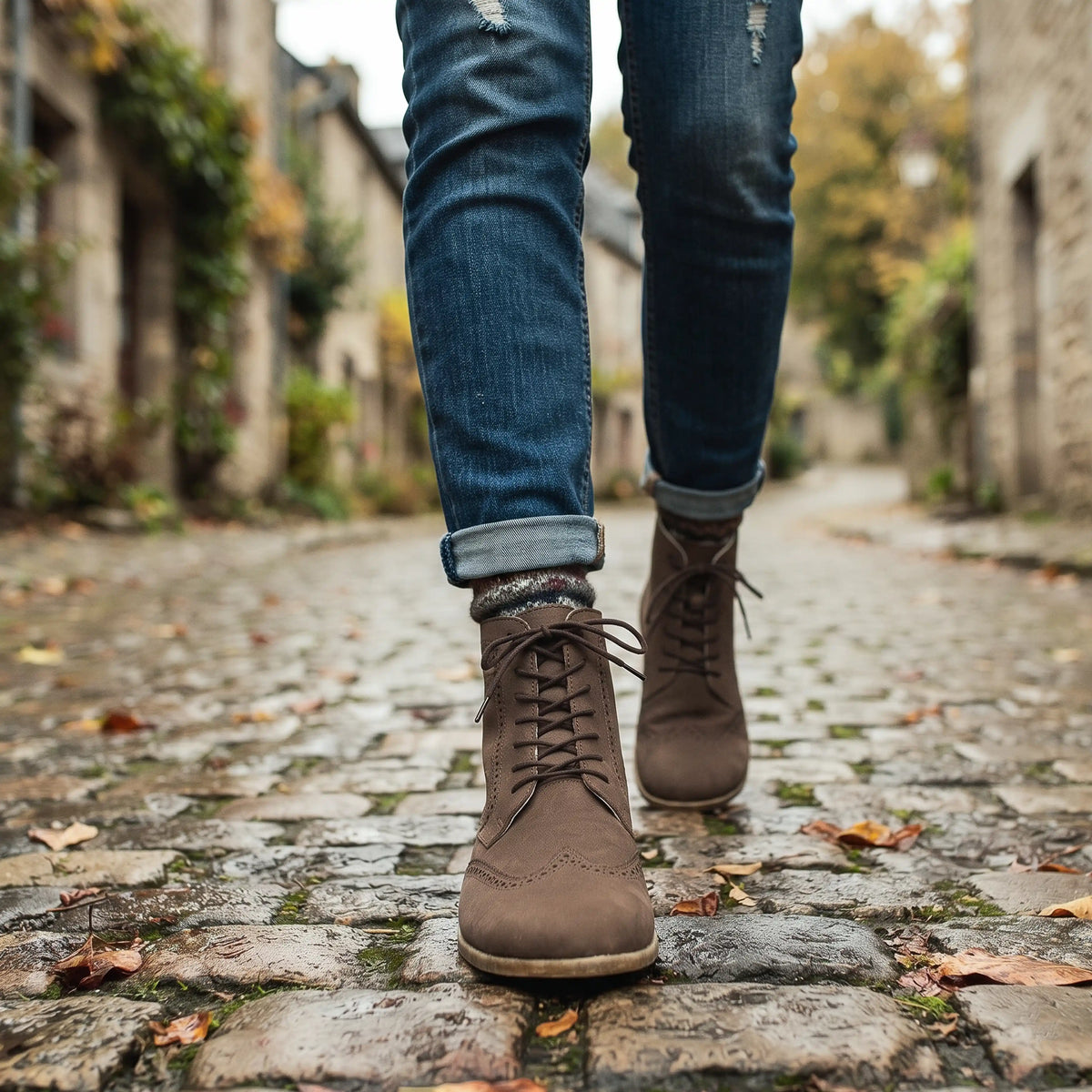 Nubuck Barefoot Moccasin Boots Shoes – Classic Sole — Leather Sole – Smoked