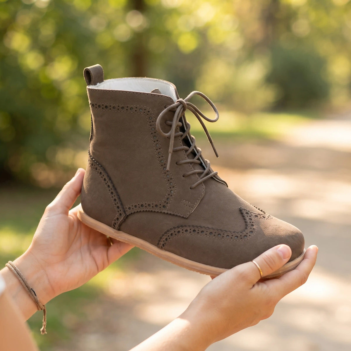 Nubuck Barefoot Moccasin Boots Shoes – Eva Outsole – Smoked