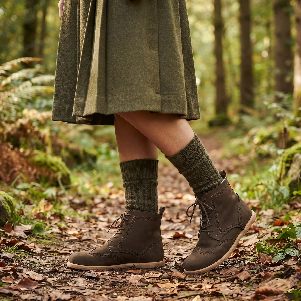 Nubuck Barefoot Moccasin Boots Shoes – Eva Outsole – Smoked
