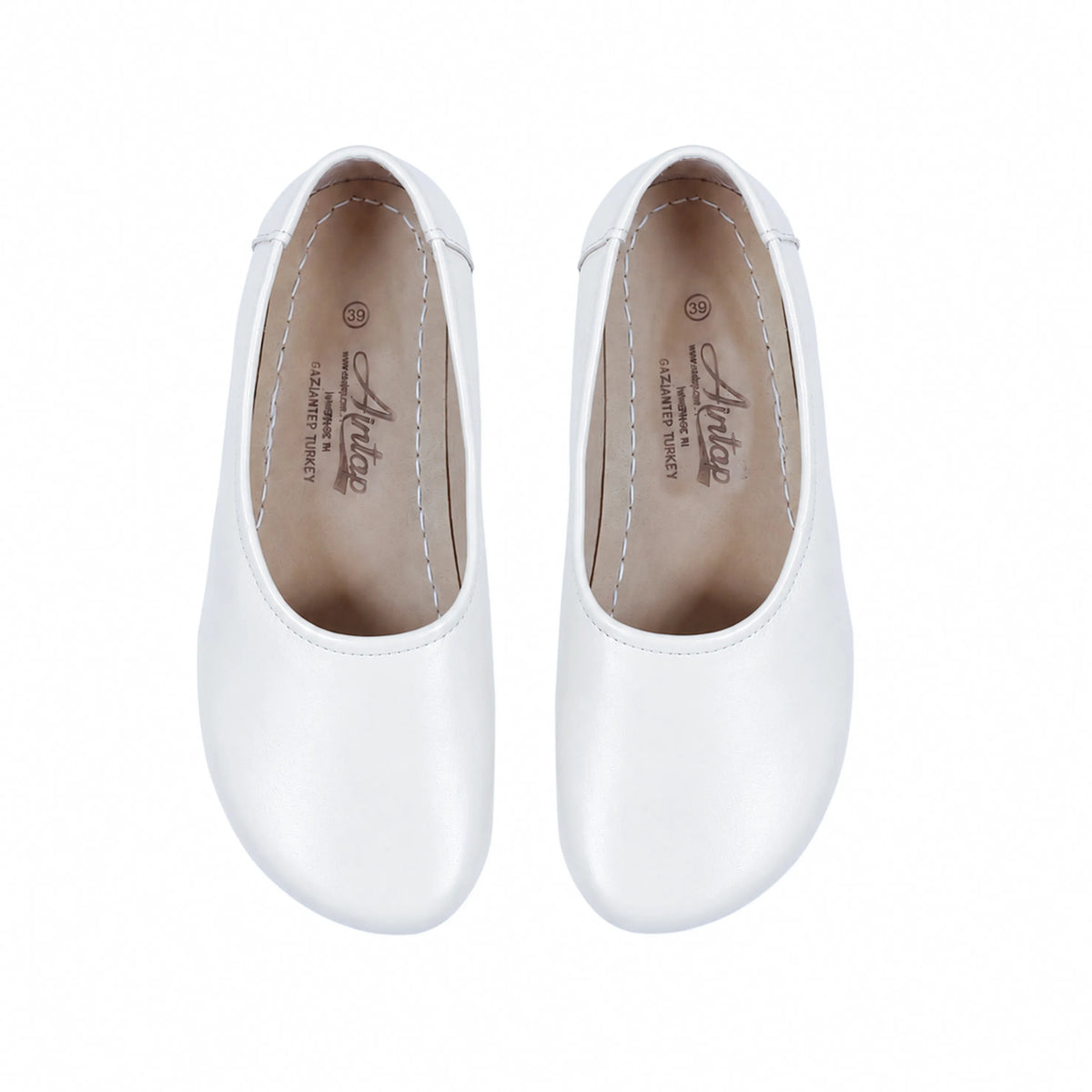 Smooth Barefoot Ballet Shoes – Rubber Sole – White
