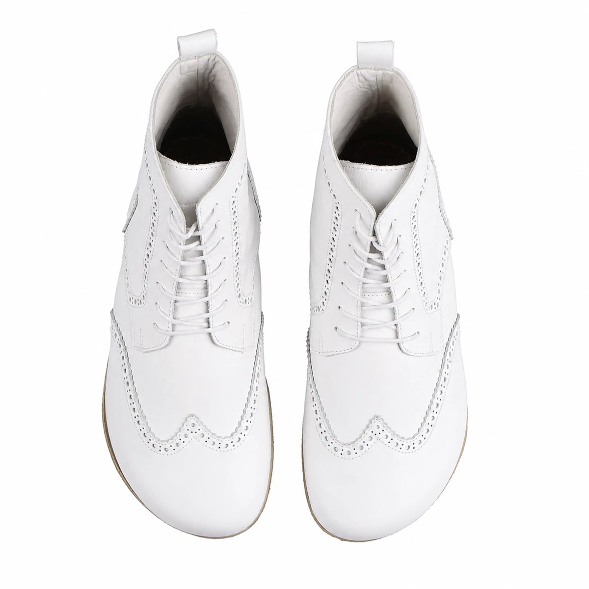 Smooth Barefoot Moccasin Boots Shoes – Classic Sole — Leather Sole – White