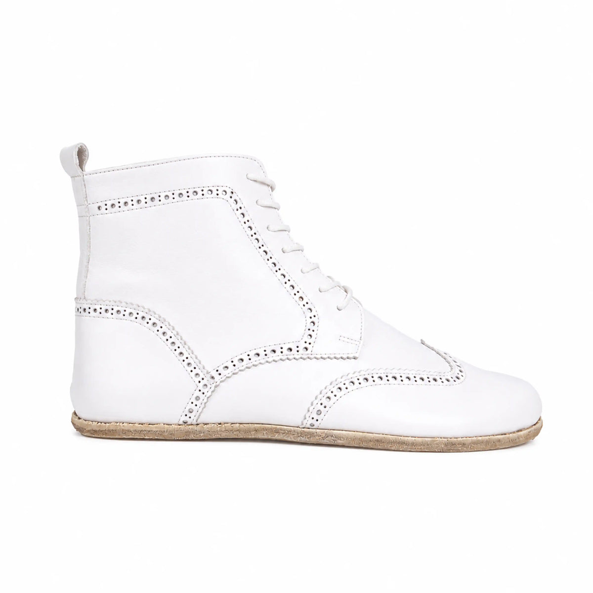 Smooth Barefoot Moccasin Boots Shoes – Classic Sole — Leather Sole – White