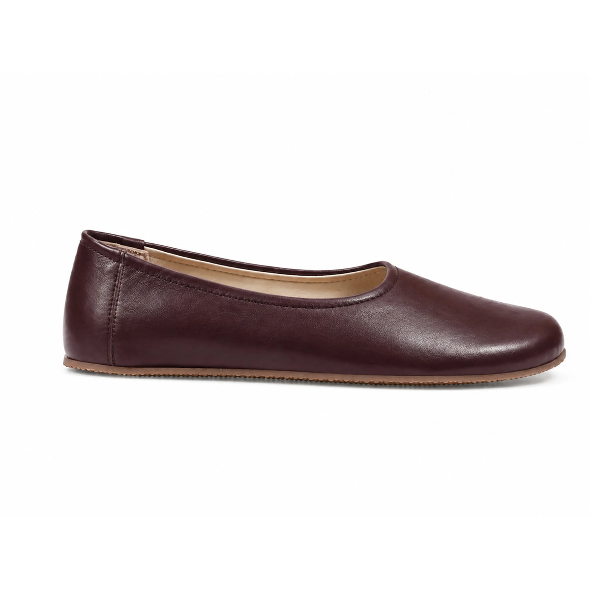 Smooth Barefoot Ballet Shoes – Rubber Sole – Burgundy
