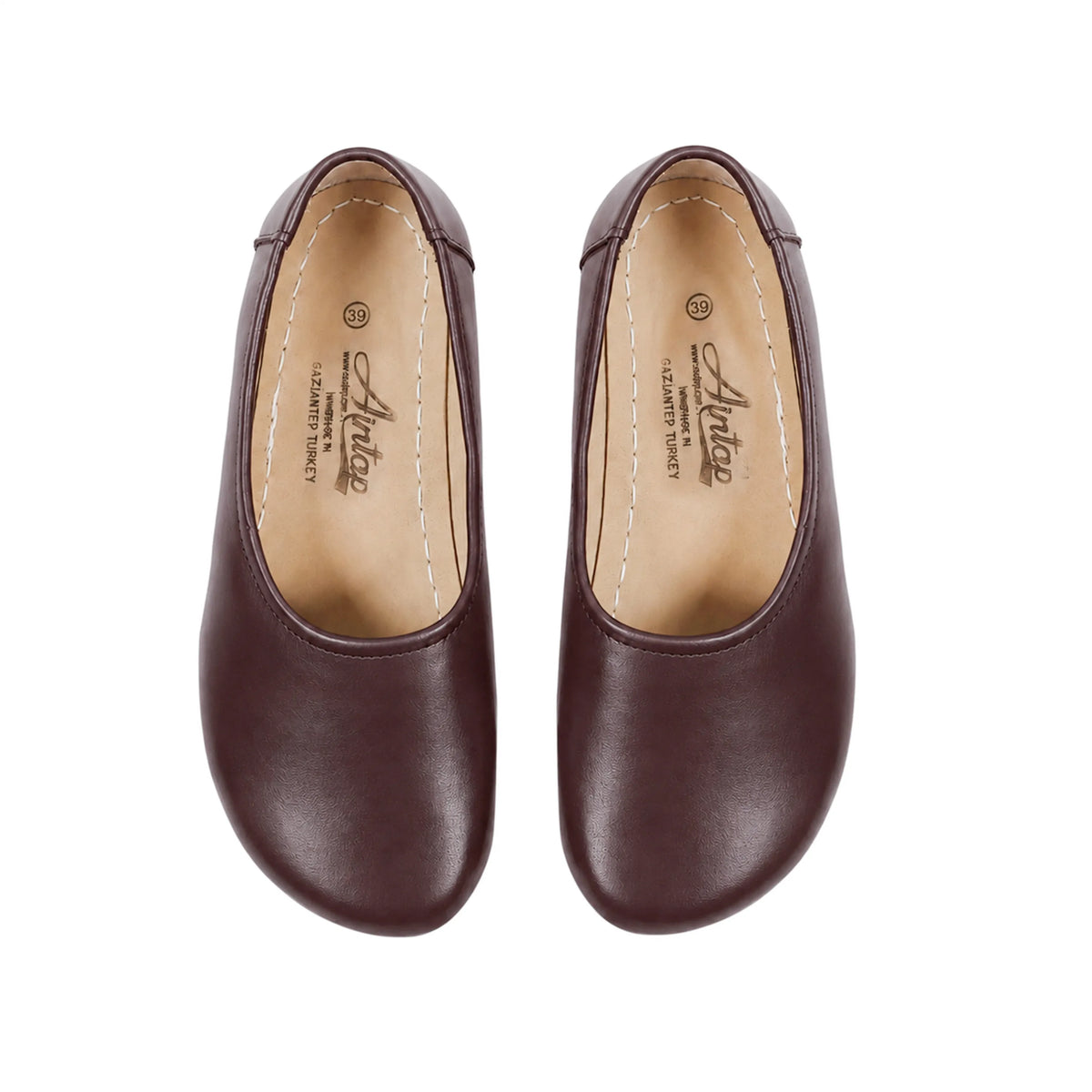 Smooth Barefoot Ballet Shoes – Rubber Sole – Burgundy