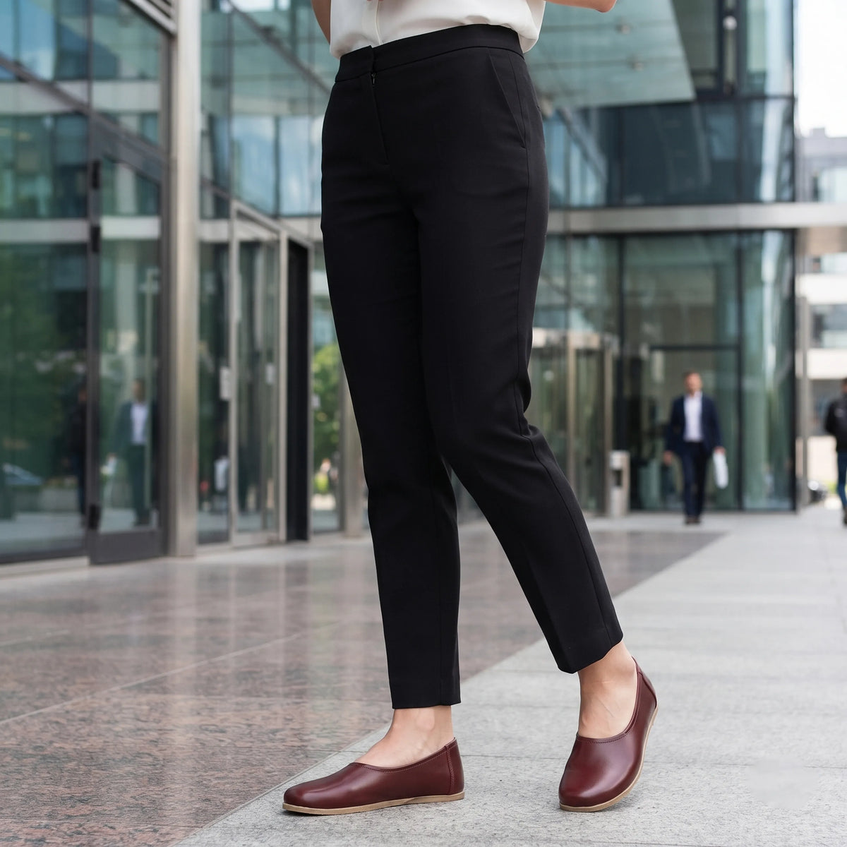 Smooth Barefoot Ballet Shoes – Classic Sole — Leather Sole – Burgundy