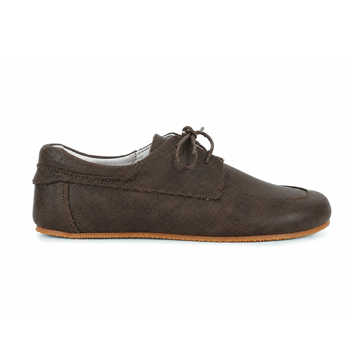 Crazy Barefoot Laces Penny Loafer Shoes – Rubber Sole – Beige Bizon
