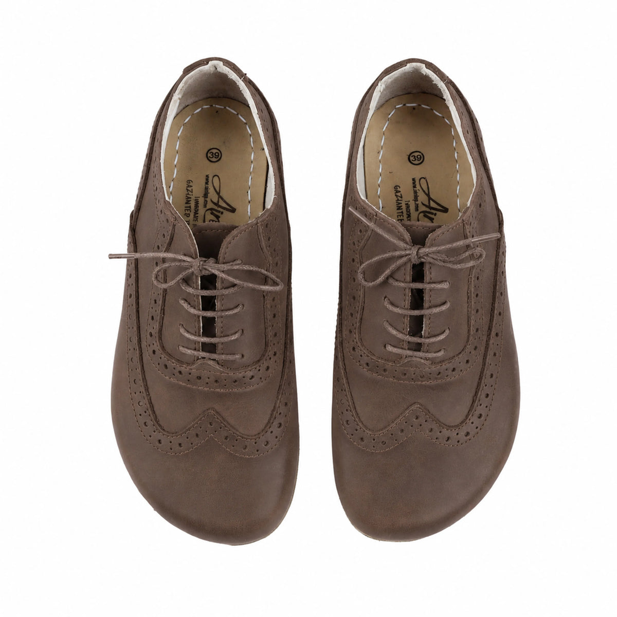 Crazy Barefoot Moccasin Shoes – Classic Sole — Leather Sole – Beige Bizon