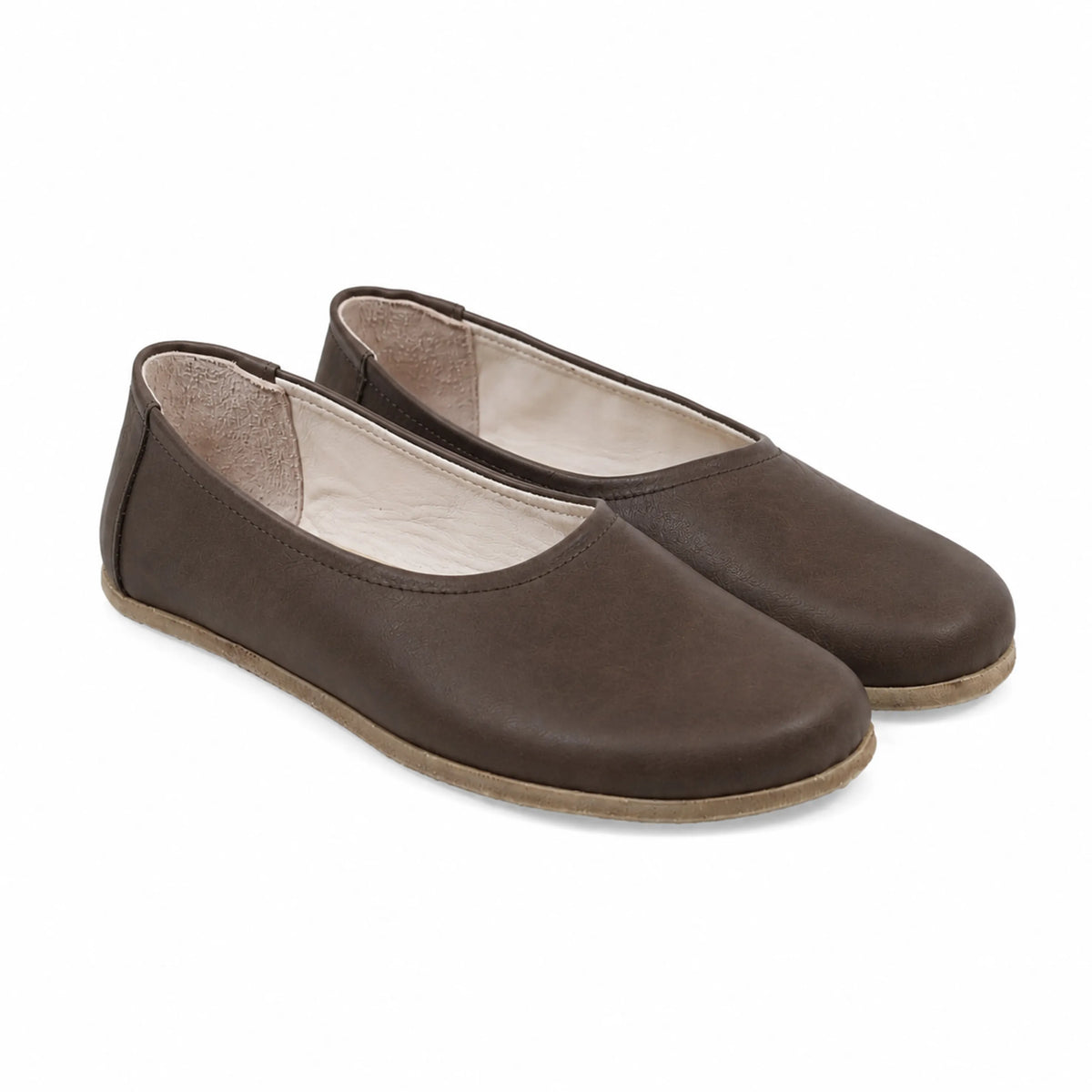 Crazy Barefoot Ballet Shoes – Classic Sole — Leather Sole – Beige Bizon