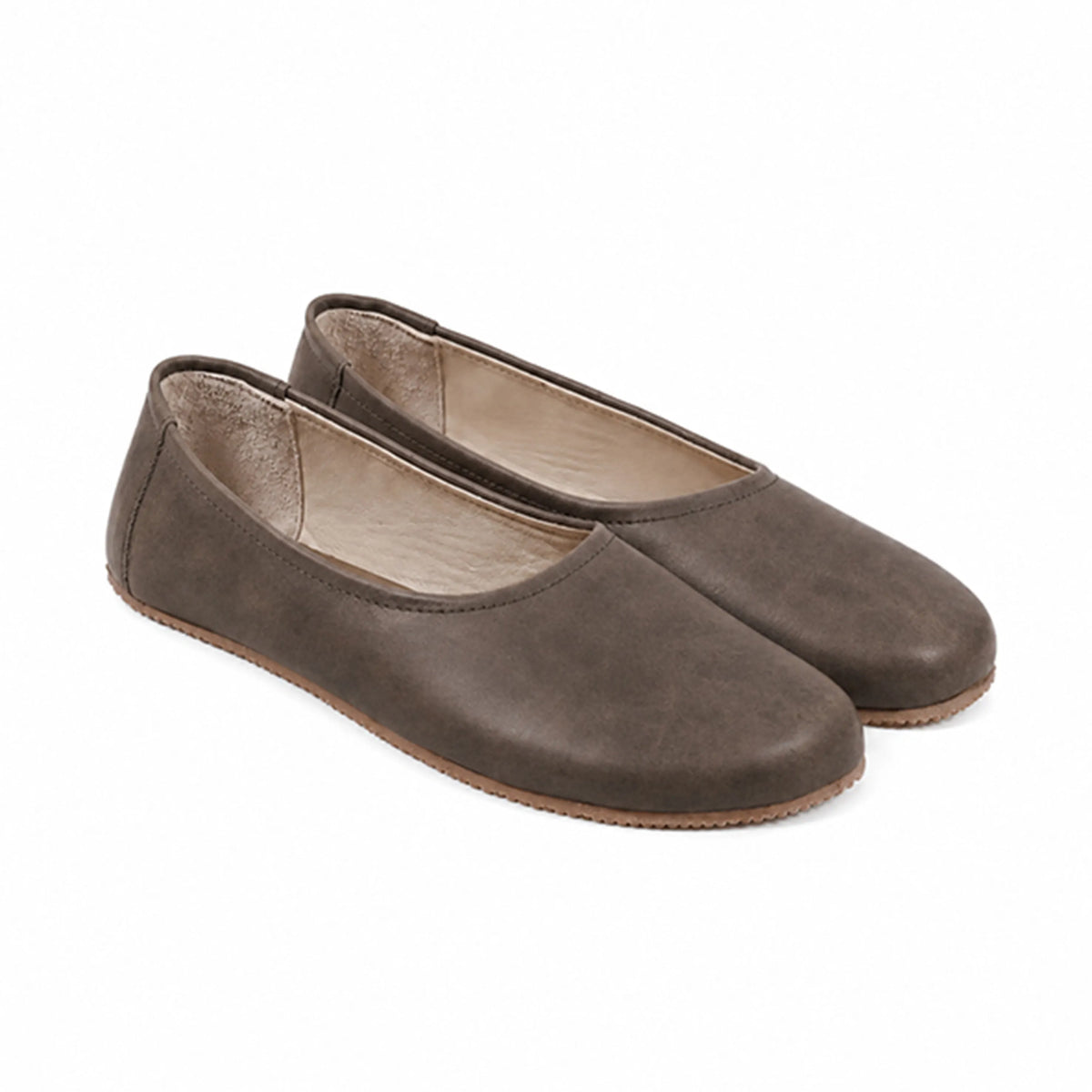 Crazy Barefoot Ballet Shoes – Rubber Sole – Beige Bizon