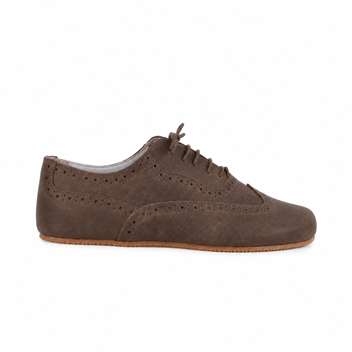 Crazy Barefoot Moccasin Shoes – Rubber Sole – Beige Bizon