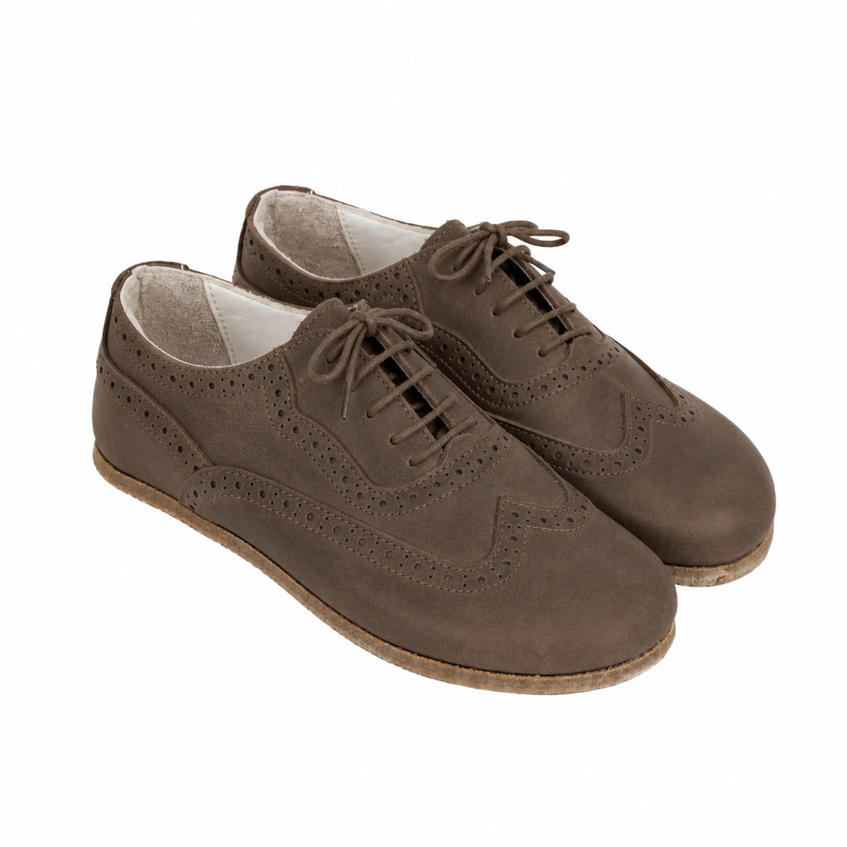 Crazy Barefoot Moccasin Shoes – Classic Sole — Leather Sole – Beige Bizon
