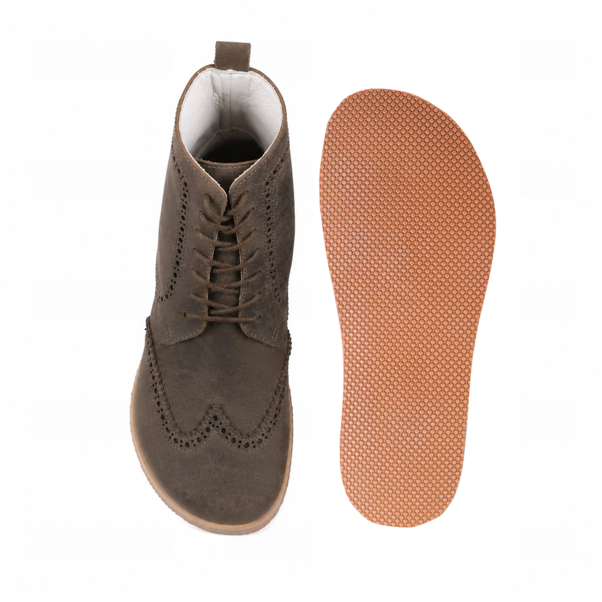 Crazy Barefoot Moccasin Boots Shoes – Eva Outsole – Beige Bizon