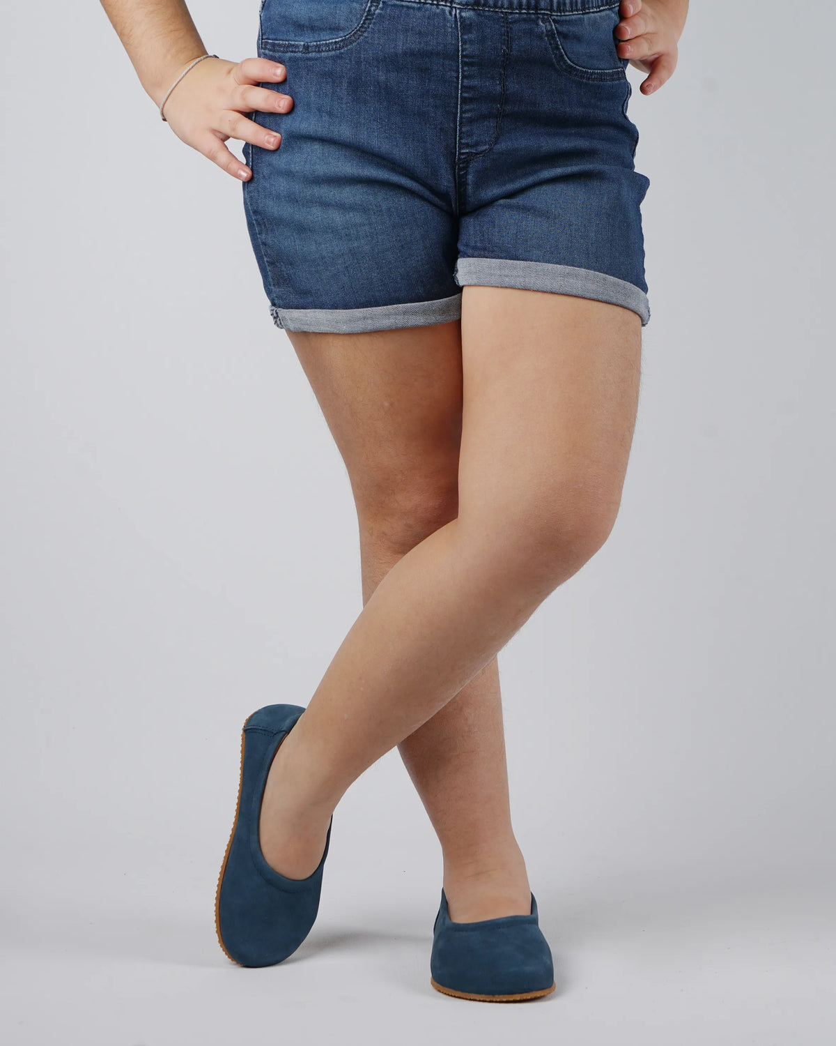 Nubuck Barefoot Ballet Shoes – Rubber Sole – Jeans