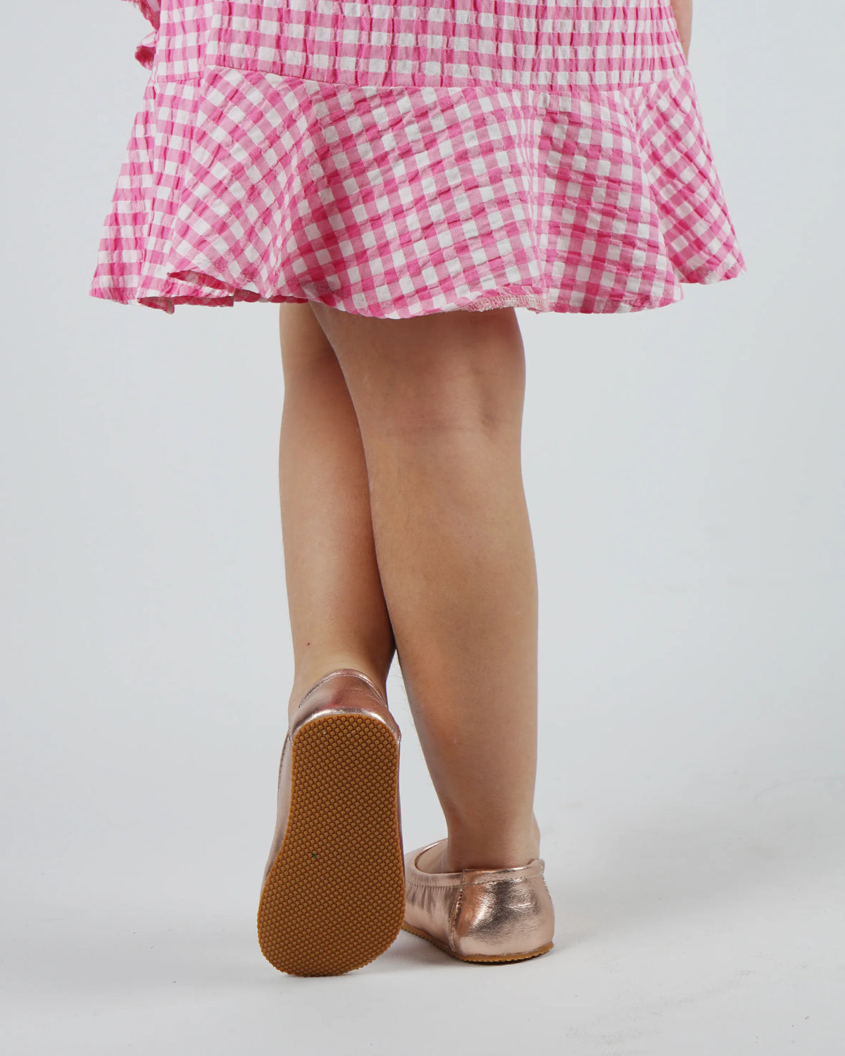 Bright Barefoot Ballet Shoes – Rubber Sole – Rose Gold