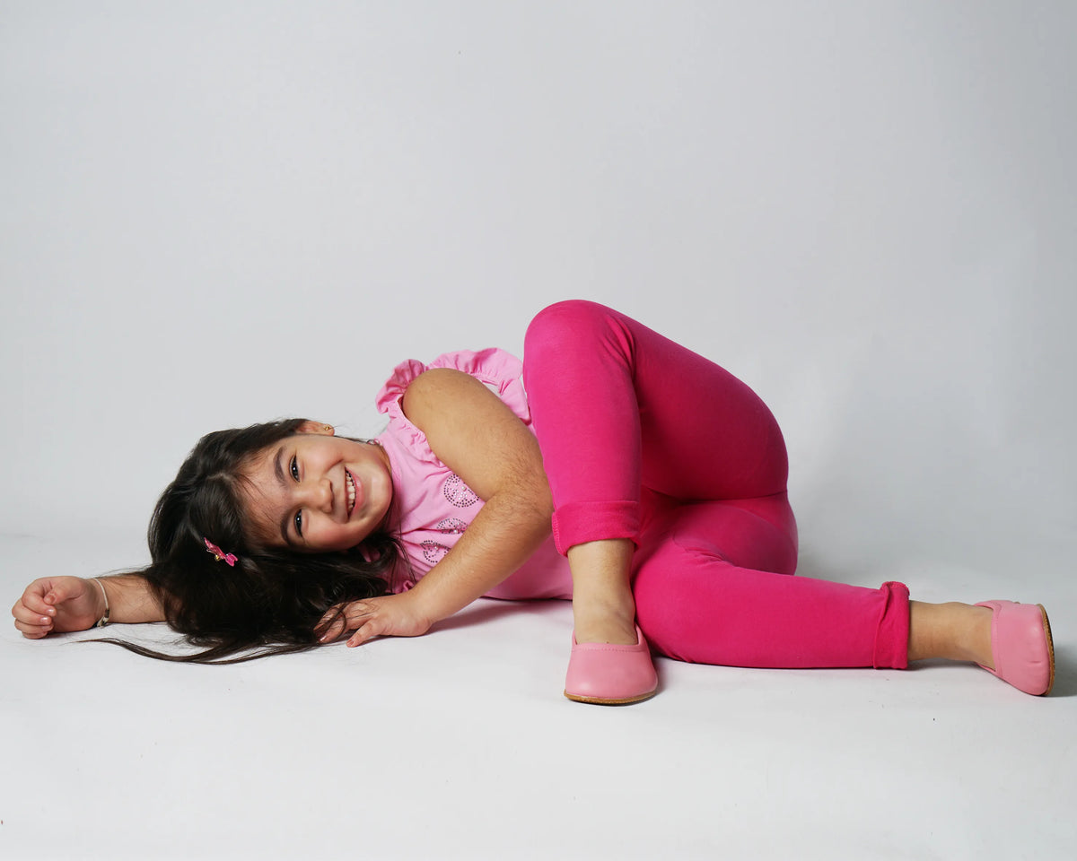 Smooth Barefoot Ballet Shoes – Rubber Sole – Pink