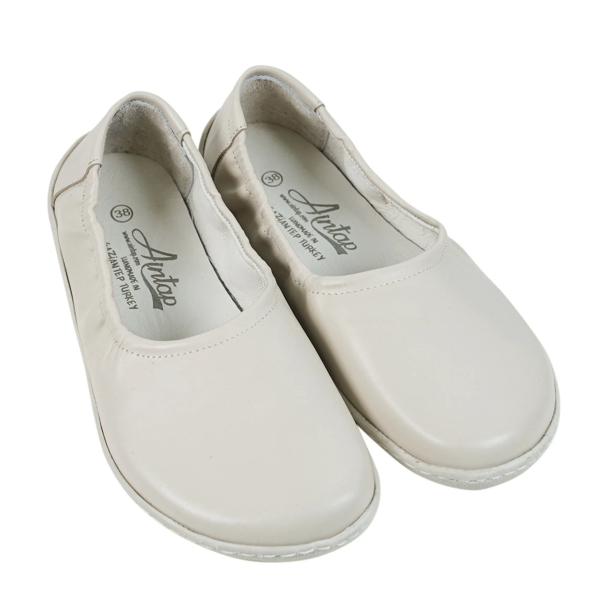 Smooth Barefoot Ballet Shoes –6 mm Rubber Sole – Cream