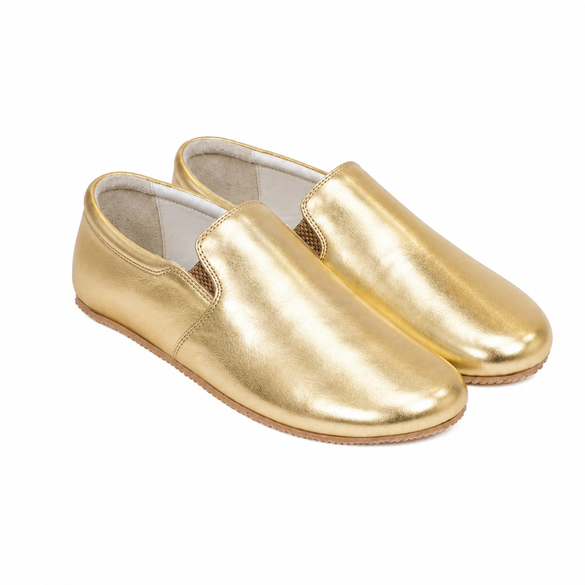 Bright Barefoot Slip-On Shoes – Rubber Sole – Gold