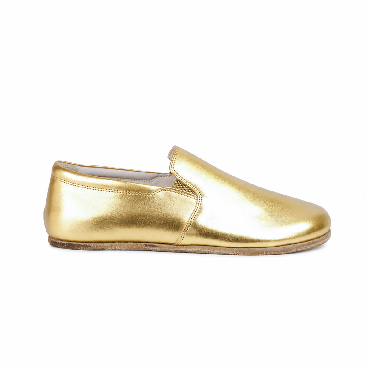 Bright Barefoot Slip-On Shoes – Classic Sole — Leather Sole – Gold