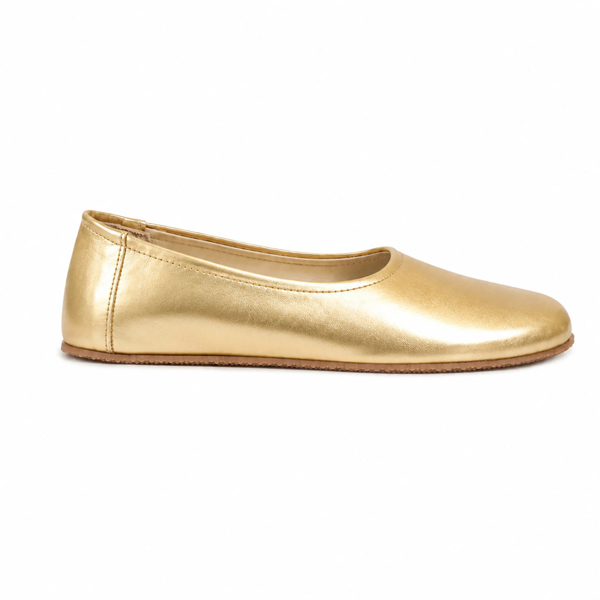 Bright Barefoot Ballet Shoes – Rubber Sole - Gold