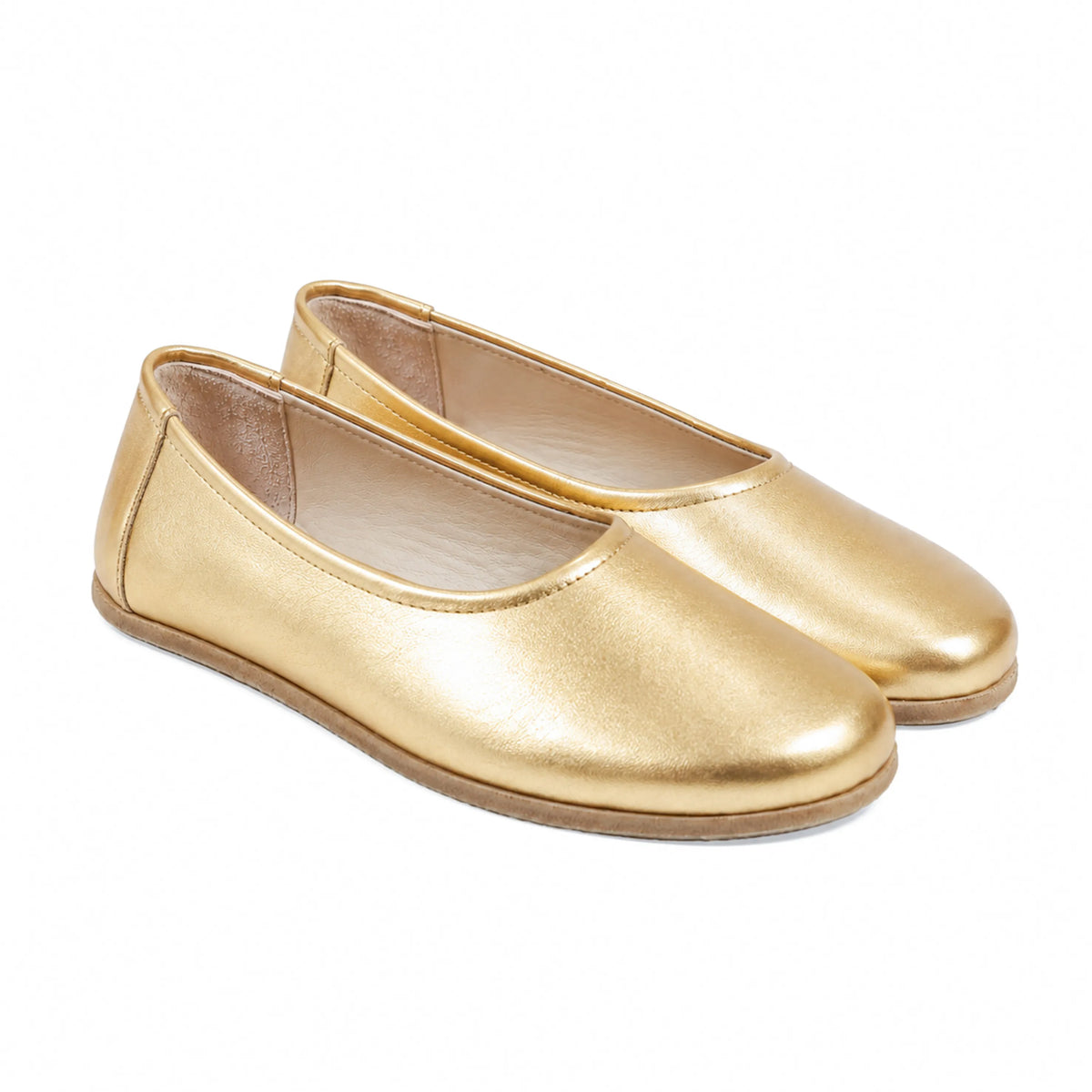 Bright Barefoot Ballet Shoes – Classic Sole — Leather Sole – Gold