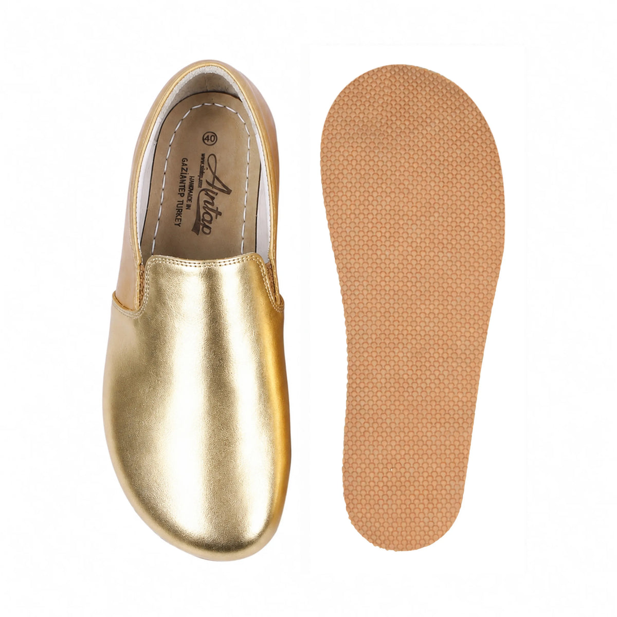 Bright Barefoot Slip-On Shoes – Rubber Sole – Gold
