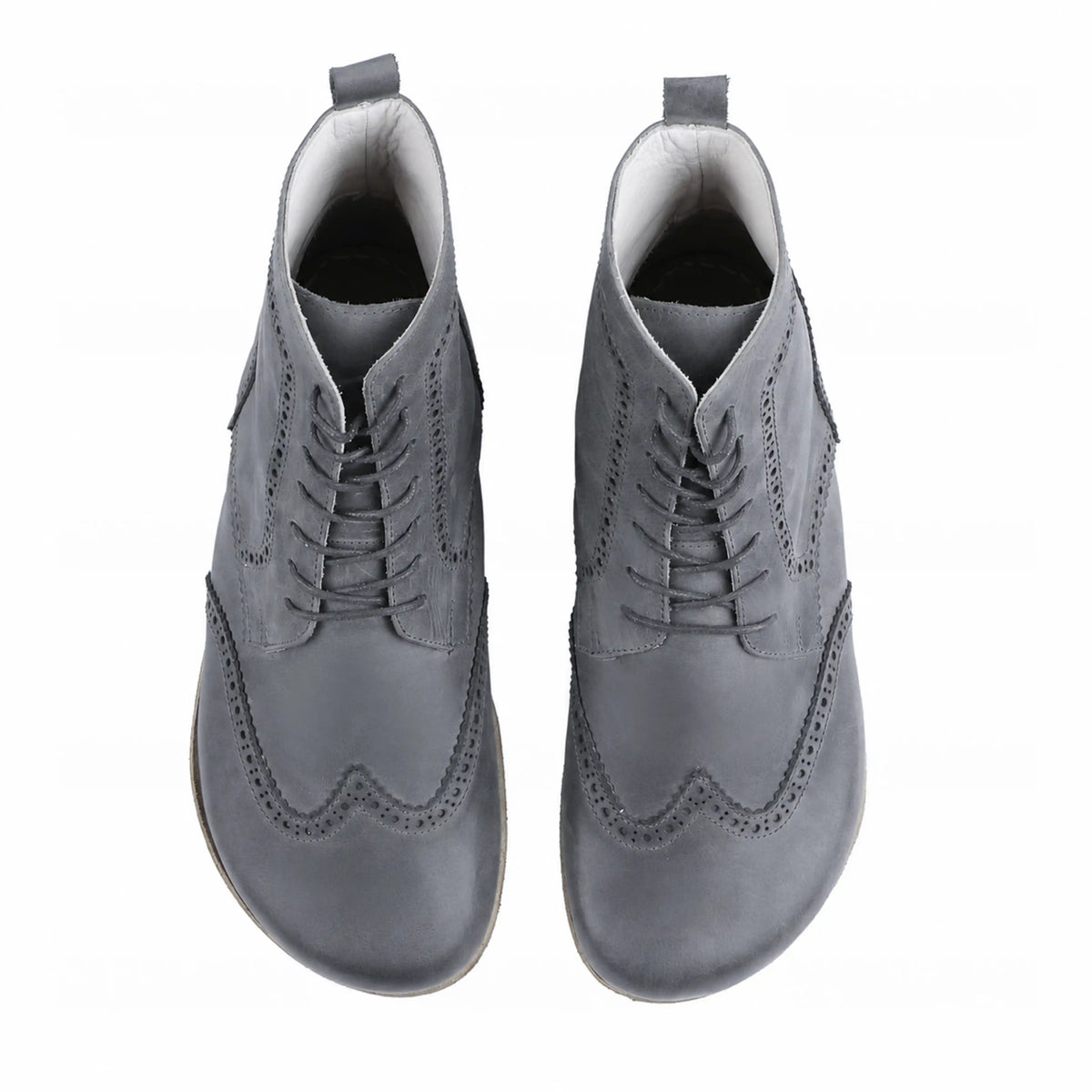 Smooth Barefoot Moccasin Boots Shoes – Classic Sole — Leather Sole – Gray