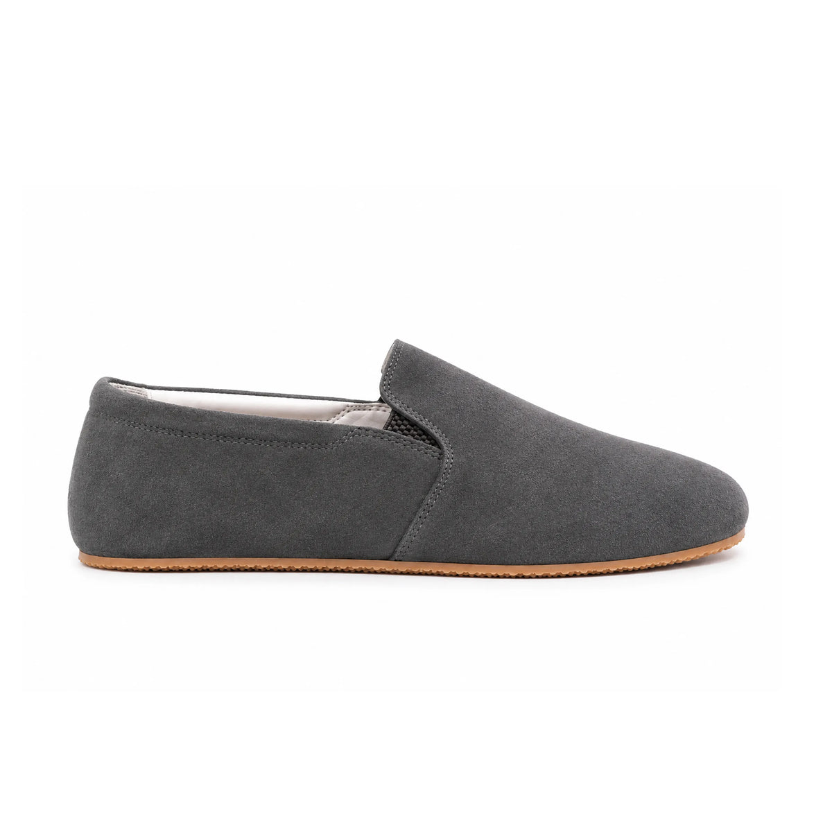 Suede Barefoot Slip-On Shoes – Rubber Sole – Gray