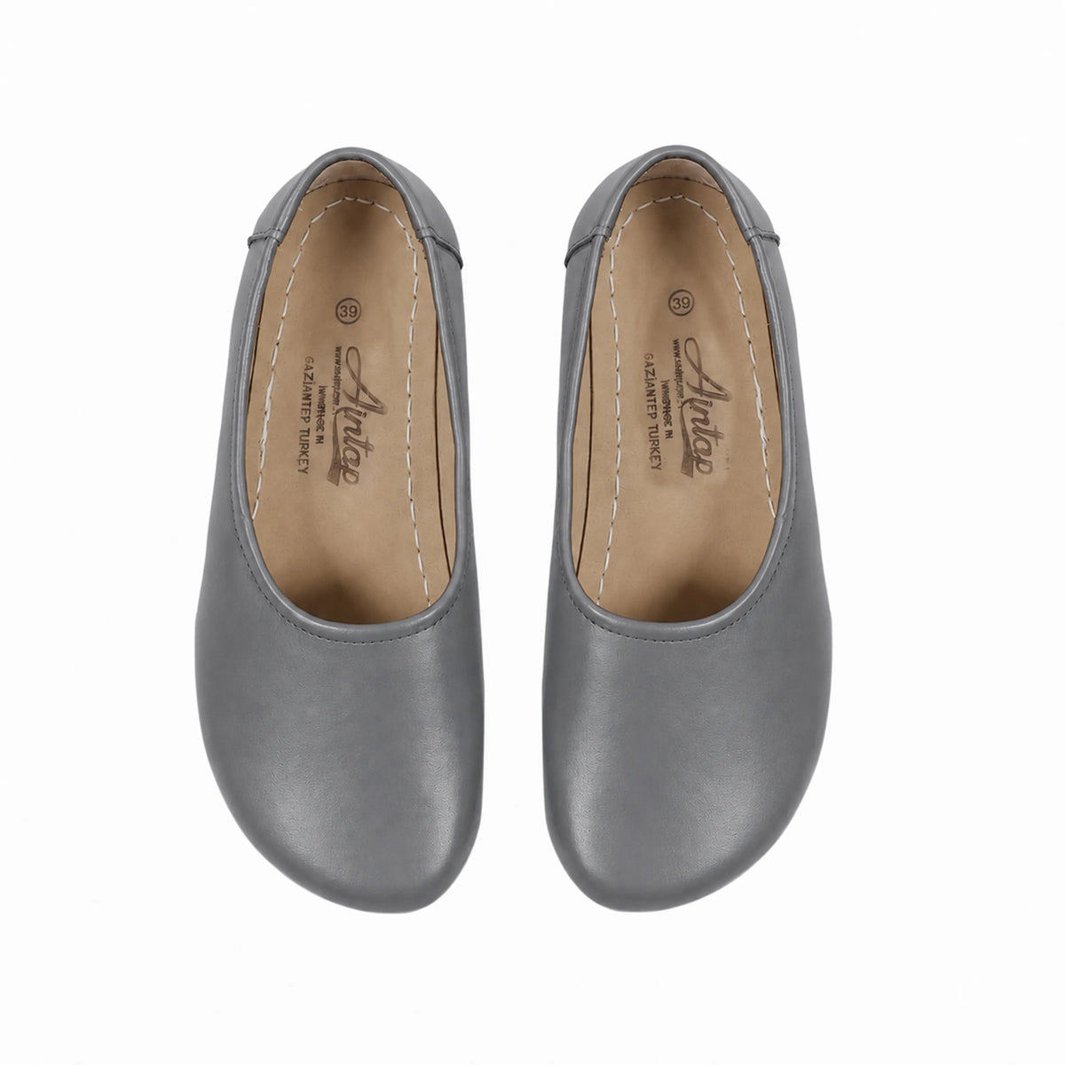 Smooth Barefoot Ballet Shoes – Rubber Sole – Gray