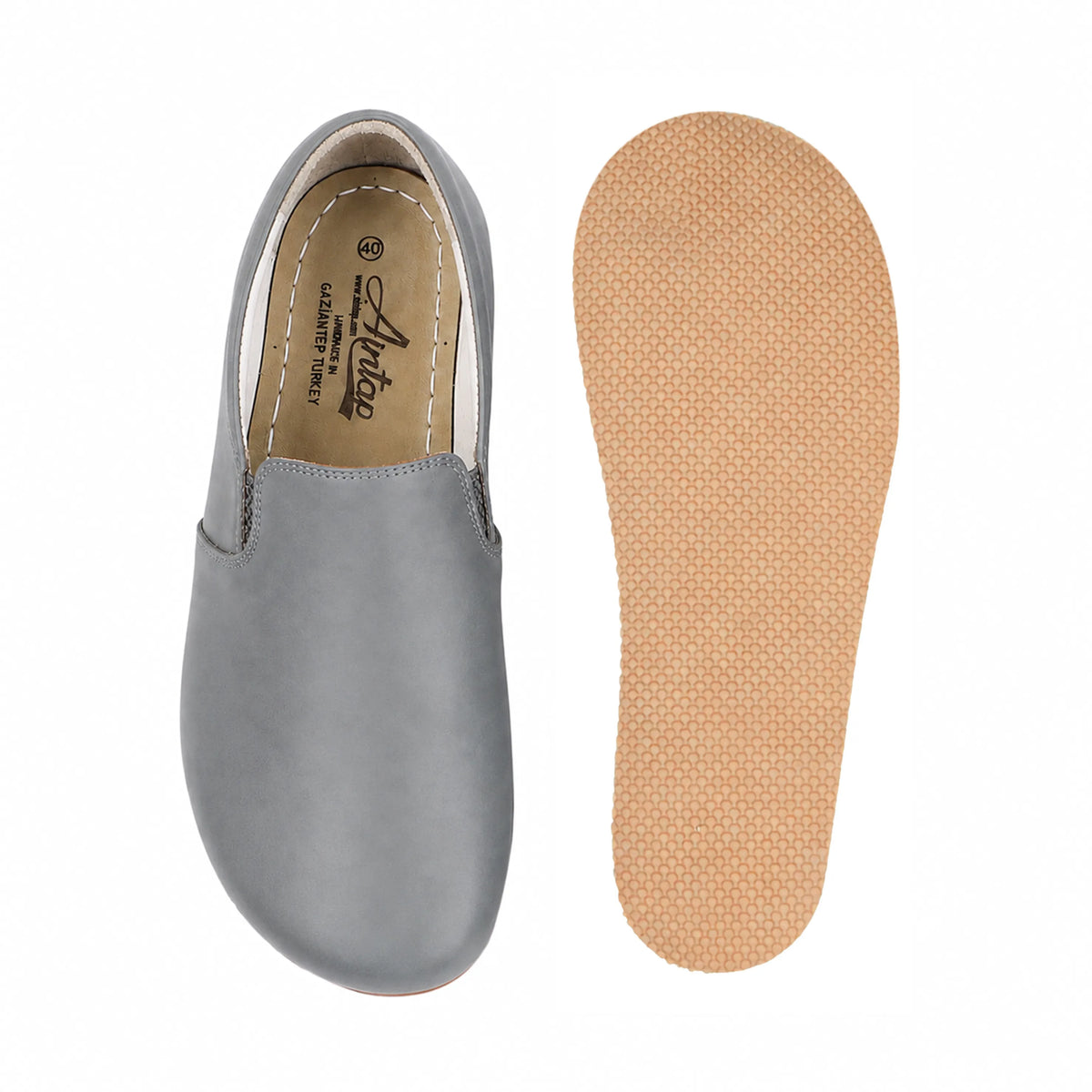Smooth Barefoot Slip-On Shoes – Rubber Sole – Gray
