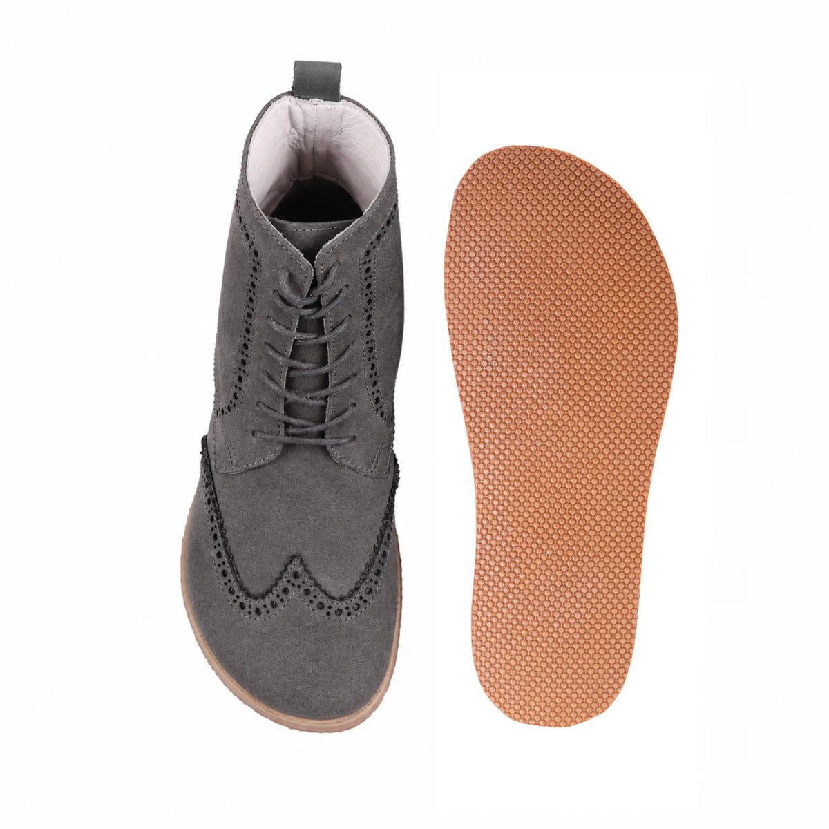 Suede Barefoot Moccasin Boots Shoes – Eva Outsole – Gray
