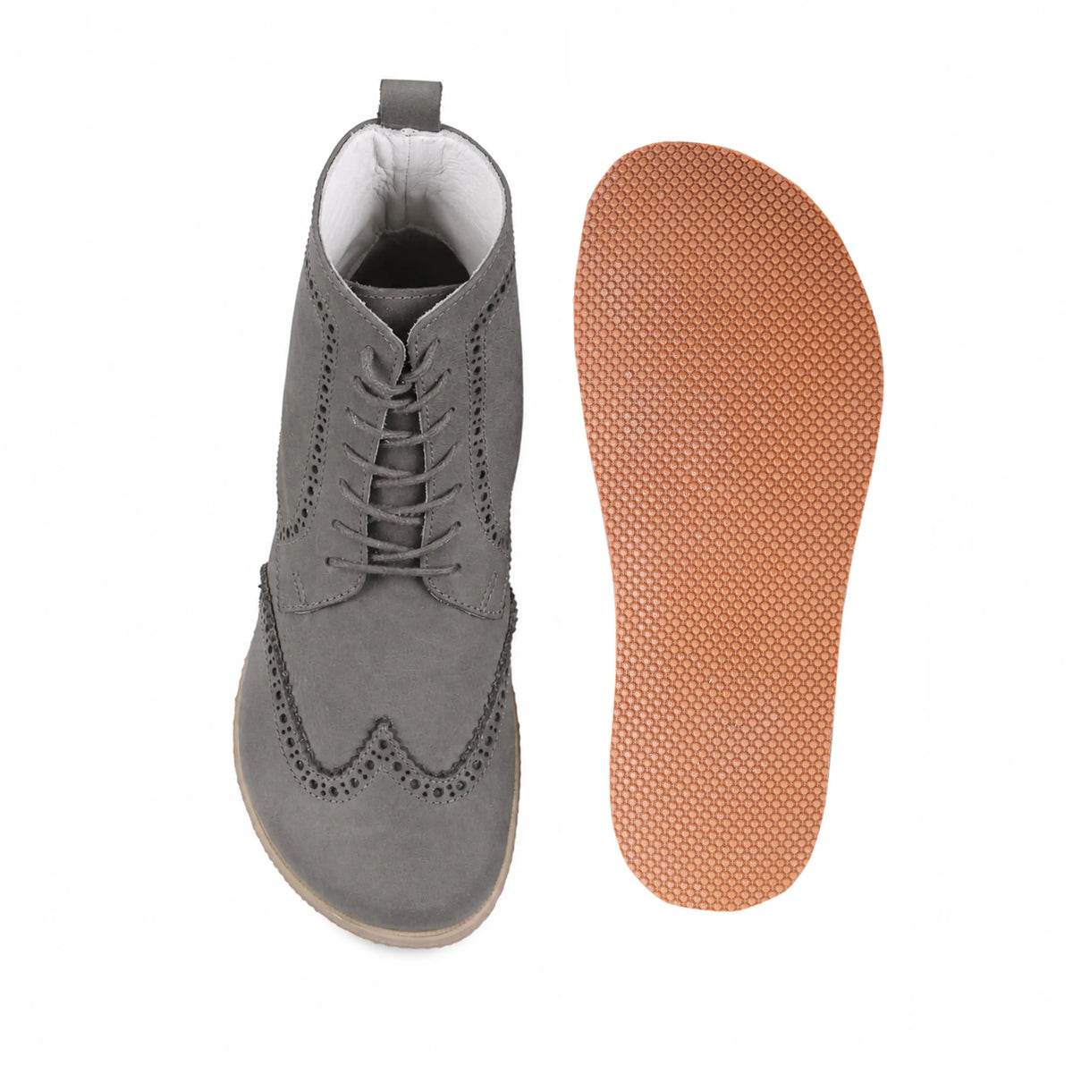 Nubuck Barefoot Moccasin Boots Shoes – Eva Outsole – Gray