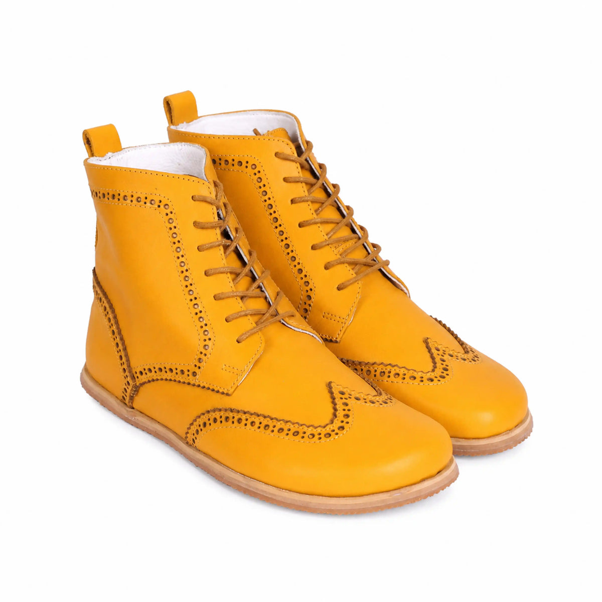 Smooth Barefoot Moccasin Boots Shoes – Eva Outsole – Mustard
