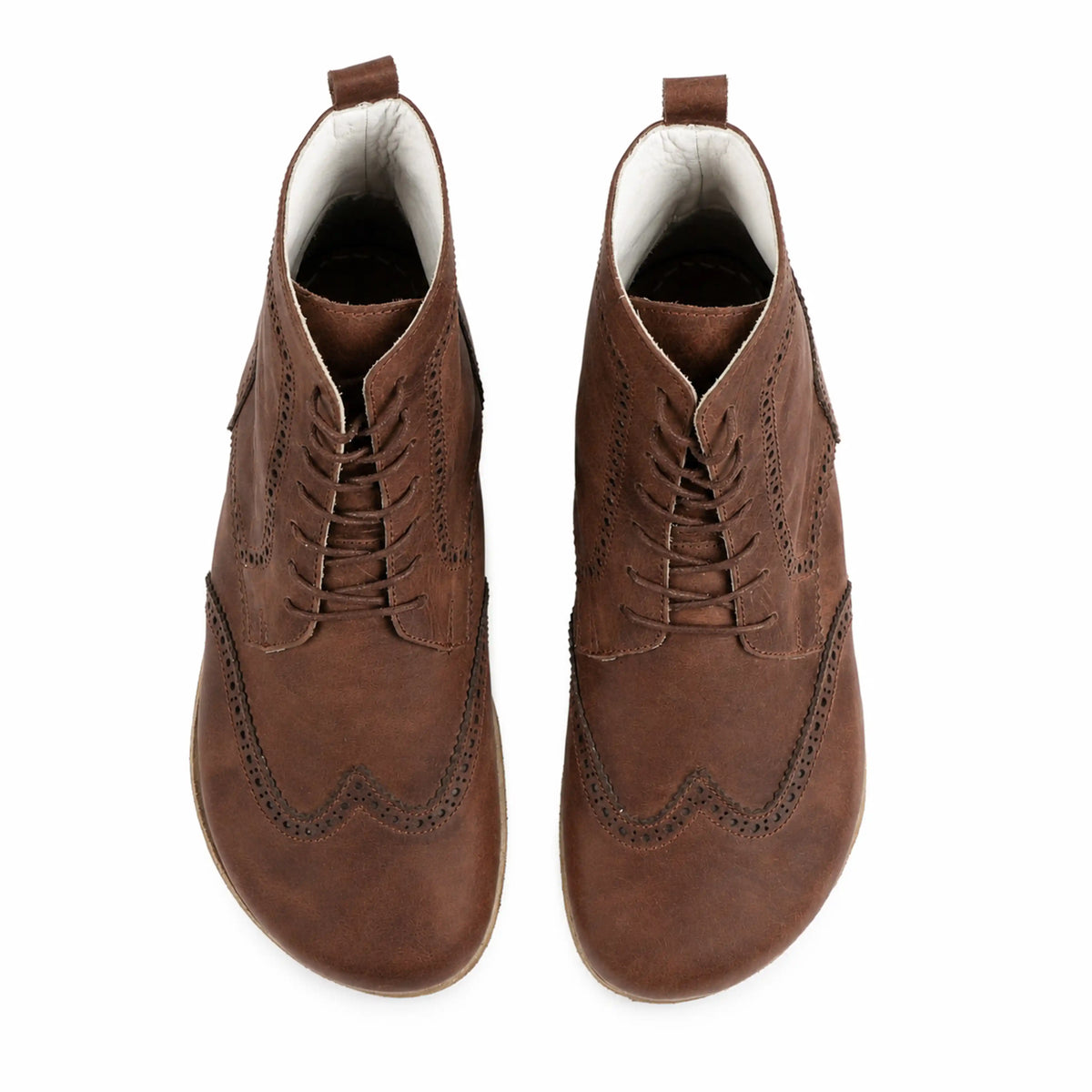 Crazy Barefoot Moccasin Boots Shoes – Classic Sole — Leather Sole – Brown