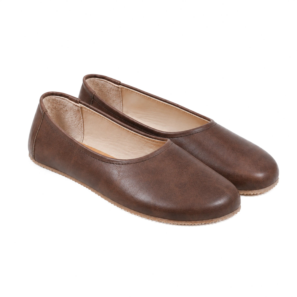 Crazy Barefoot Ballet Shoes – Rubber Sole – Brown