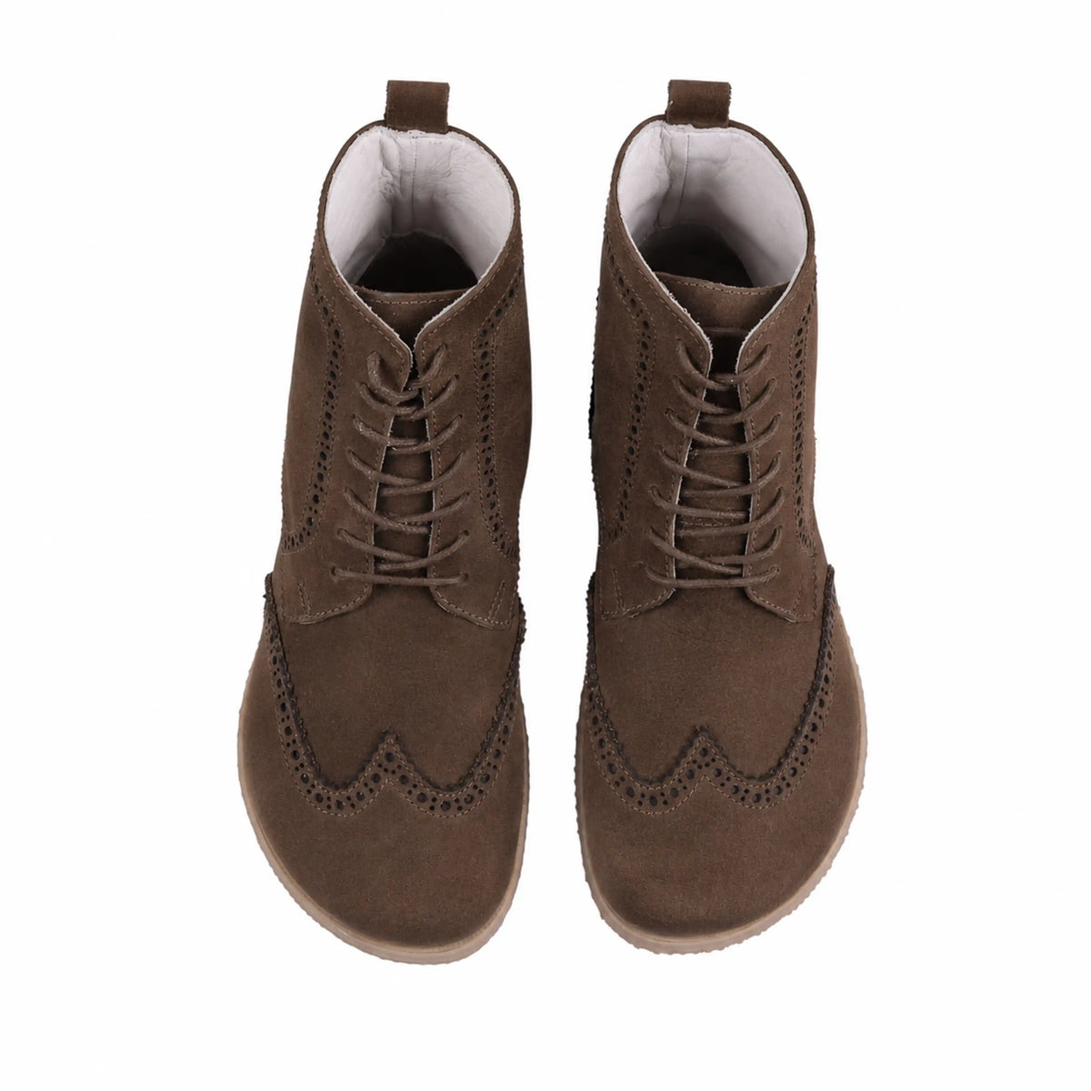 Suede Barefoot Moccasin Boots Shoes – Eva Outsole – Brown