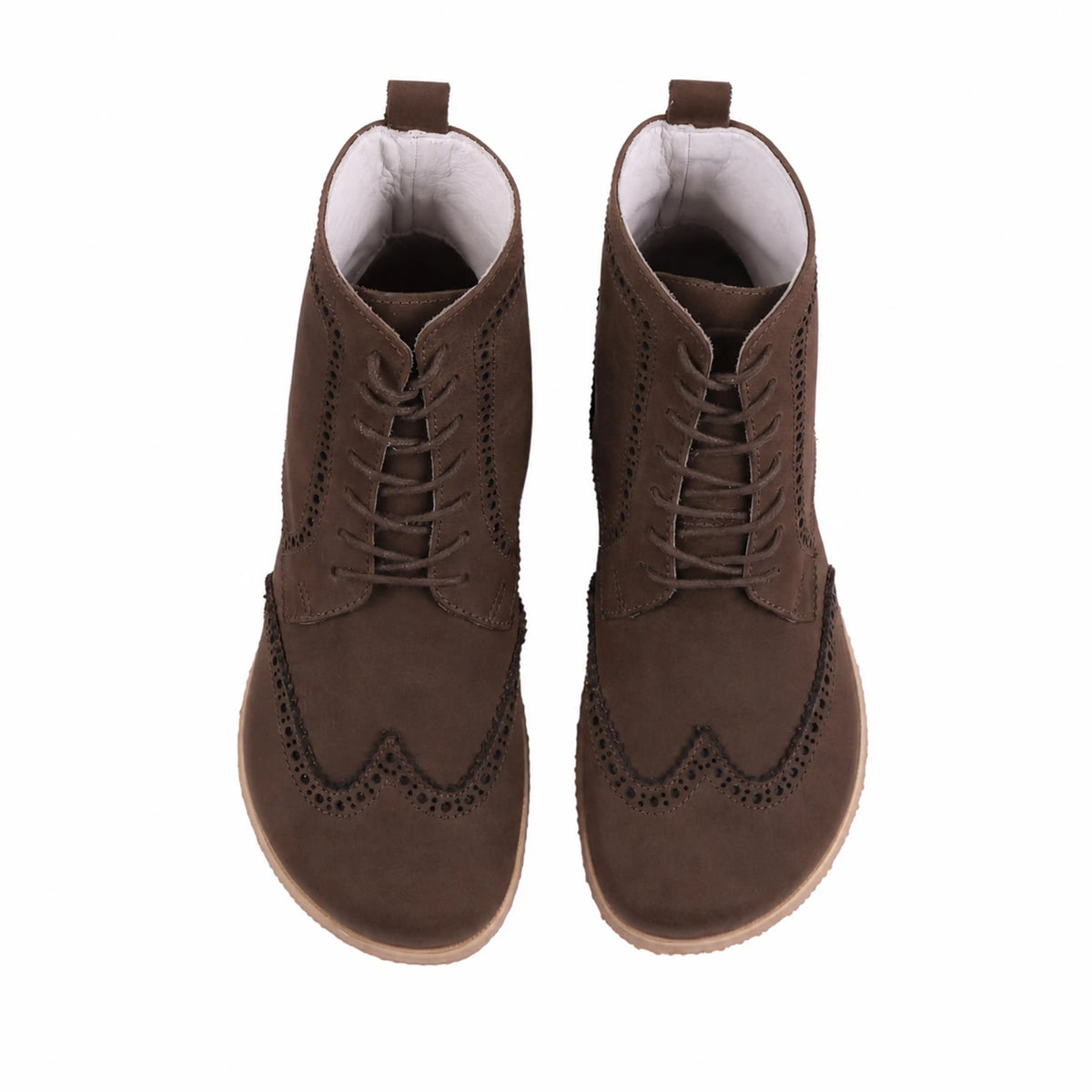 Nubuck Barefoot Moccasin Boots Shoes – Eva Outsole – Brown