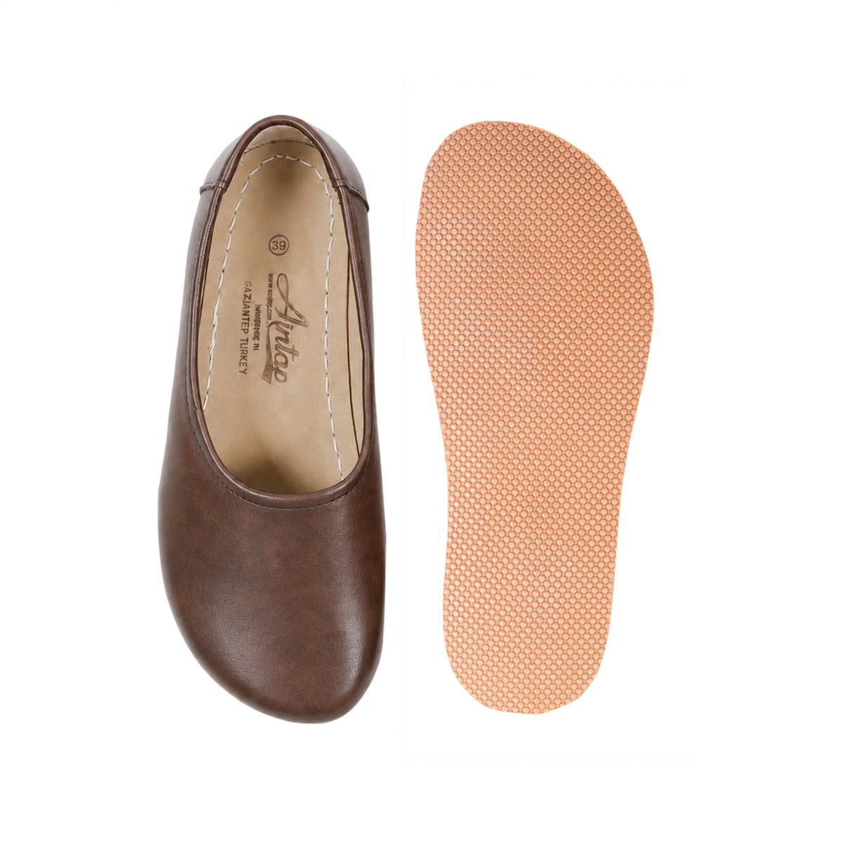 Crazy Barefoot Ballet Shoes – Rubber Sole – Brown