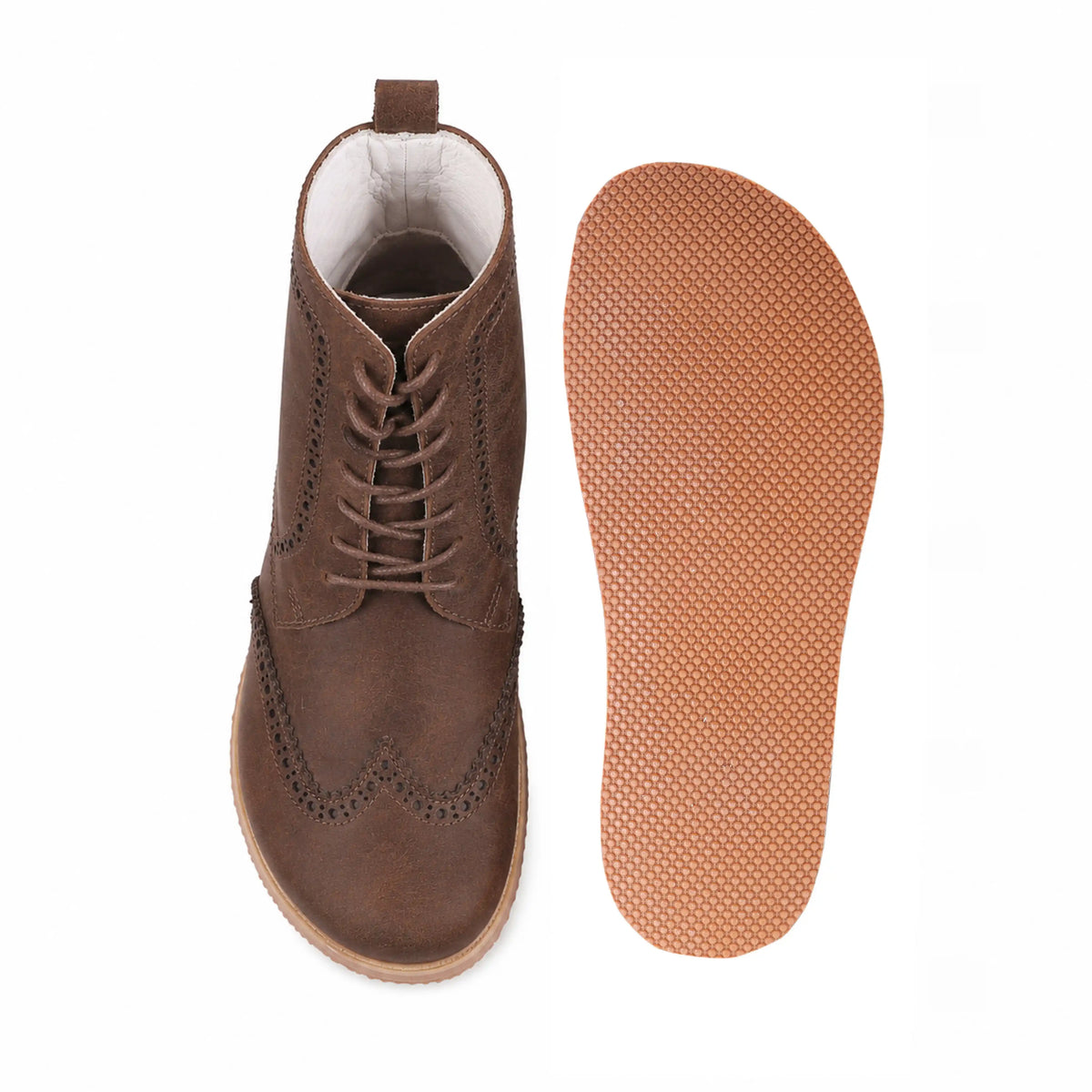 Crazy Barefoot Moccasin Boots Shoes – Eva Outsole – Brown