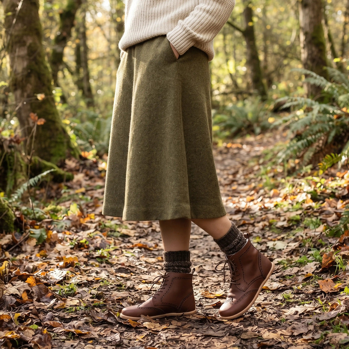 Smooth Barefoot Moccasin Boots Shoes – Eva Outsole – Brown