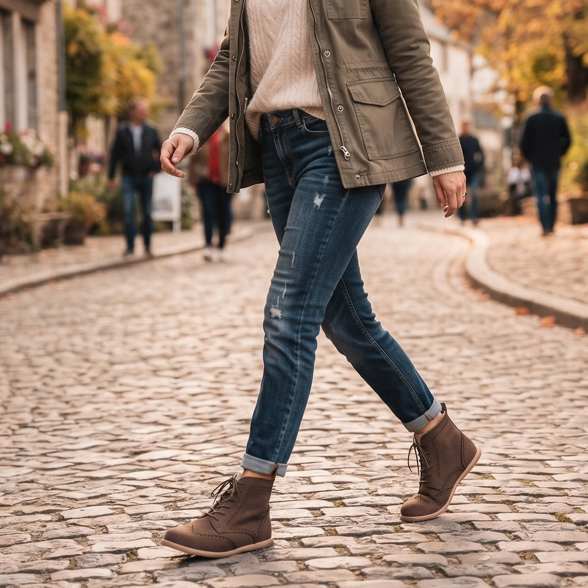 Nubuck Barefoot Moccasin Boots Shoes – Eva Outsole – Brown