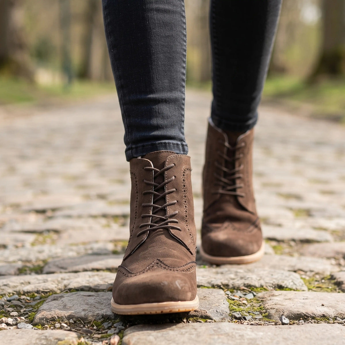 Suede Barefoot Moccasin Boots Shoes – Eva Outsole – Brown
