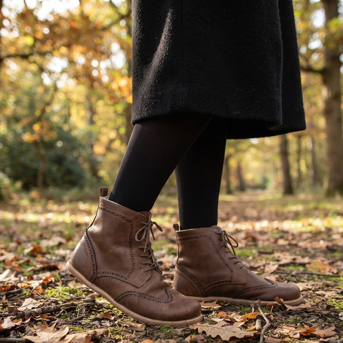 Crazy Barefoot Moccasin Boots Shoes – Eva Outsole – Brown
