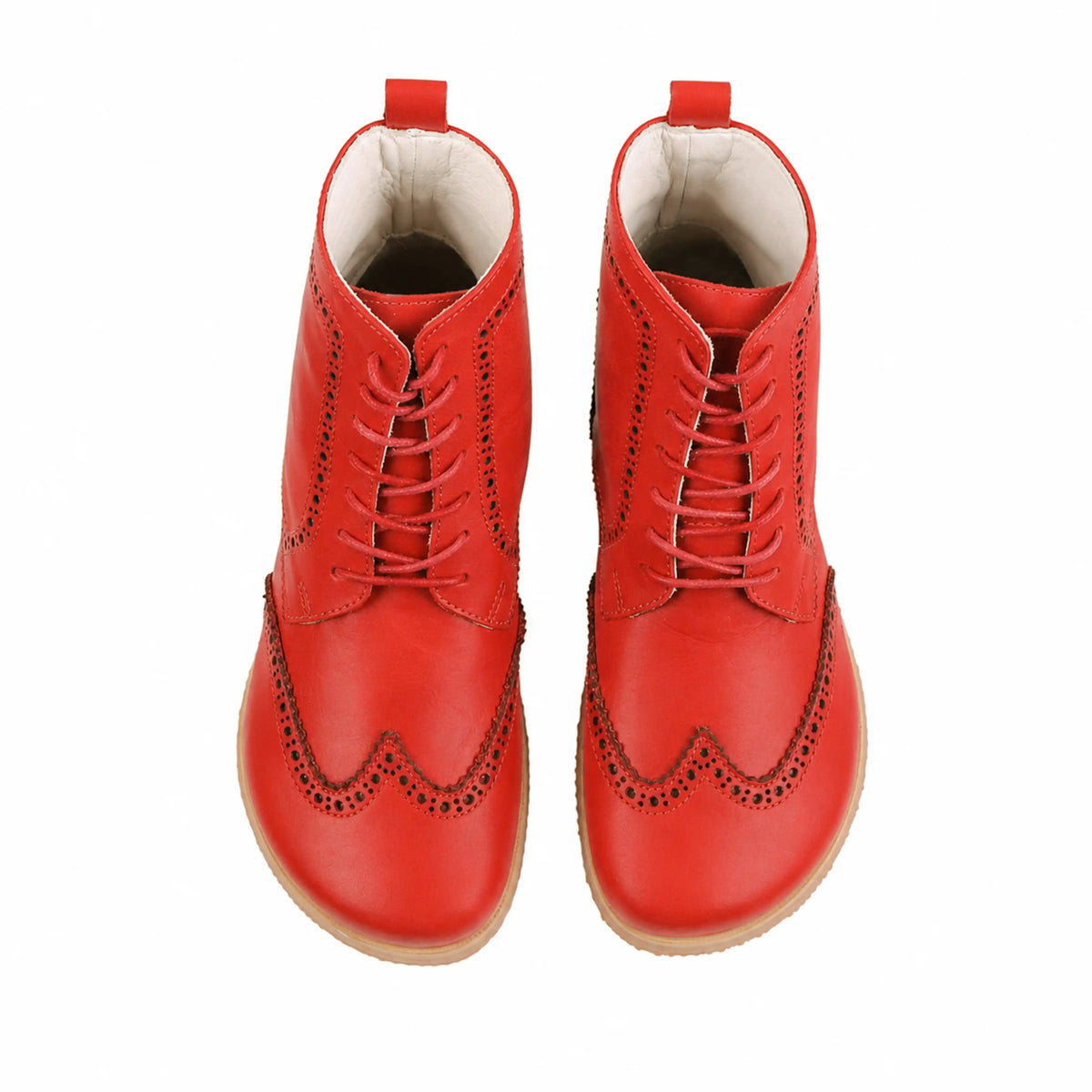 Smooth Barefoot Moccasin Boots Shoes – Eva Outsole – Red
