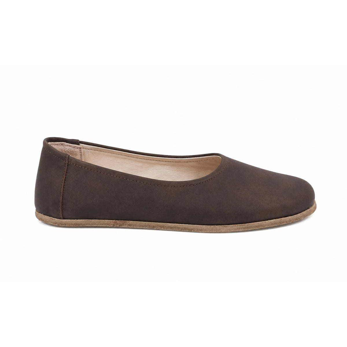 Crazy Barefoot Ballet Shoes – Classic Sole — Leather Sole – Dark Brown
