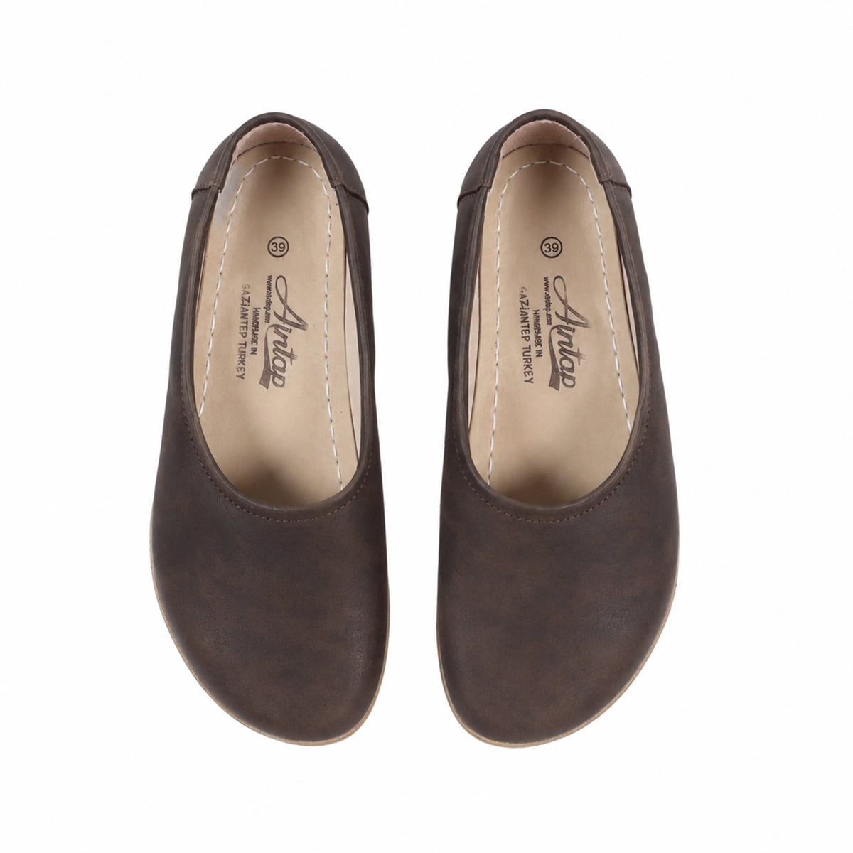 Crazy Barefoot Ballet Shoes – Classic Sole — Leather Sole – Dark Brown