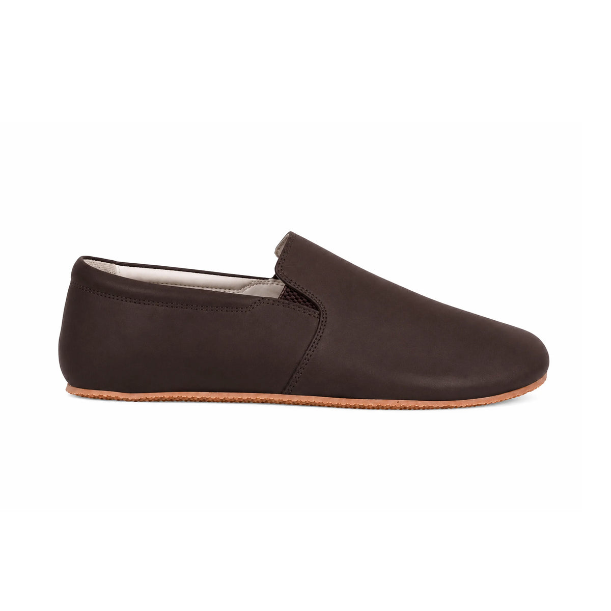 Smooth Barefoot Slip-On Shoes – Rubber Sole – Dark Brown