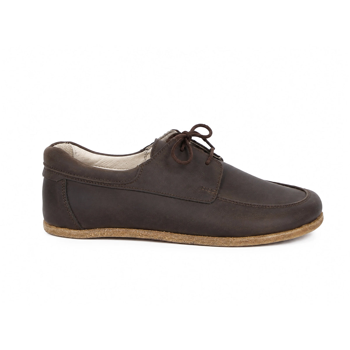 Crazy Barefoot Laces Penny Loafer Shoes – Classic Sole — Leather Sole – Dark Brown
