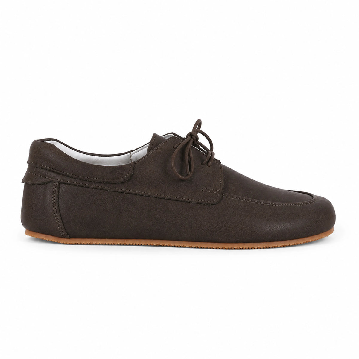 Crazy Barefoot Laces Penny Loafer Shoes – Rubber Sole – Dark Brown