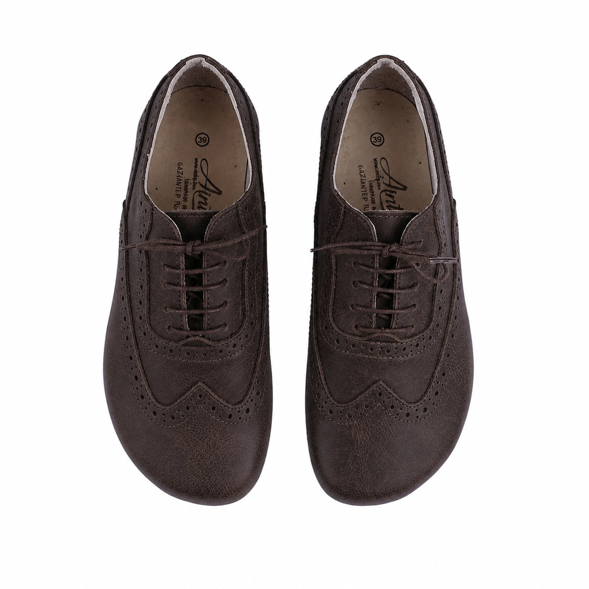 Crazy Barefoot Moccasin Shoes – Rubber Sole – Dark Brown